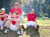 z20160901 0685 UNDER16 2016 CAUCINO  Thursday, september 1st, 2016 - Golf Club Le Betulle, BIELLA (Italy): The german team follow Tim Mayer on the field - Copyright © 2016 Roberto Caucino