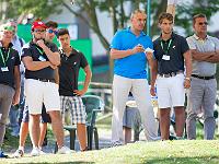 z20160901 0754 UNDER16 2016 CAUCINO  Tuesday, september 1st, 2016 - Golf Club Le Betulle, BIELLA (Italy): volunteers on tee No.1 during the final round of the 10th Reply Italian International Under 16 Championship ‘Teodoro Soldati Trophy’ - Copyright © 2016 Roberto Caucino